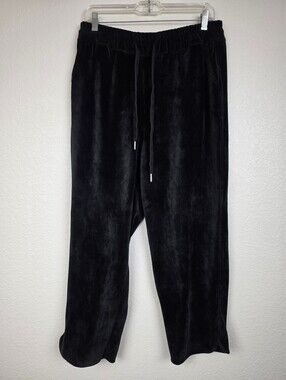 Caslon Black Velvet Lounge Pants Medium